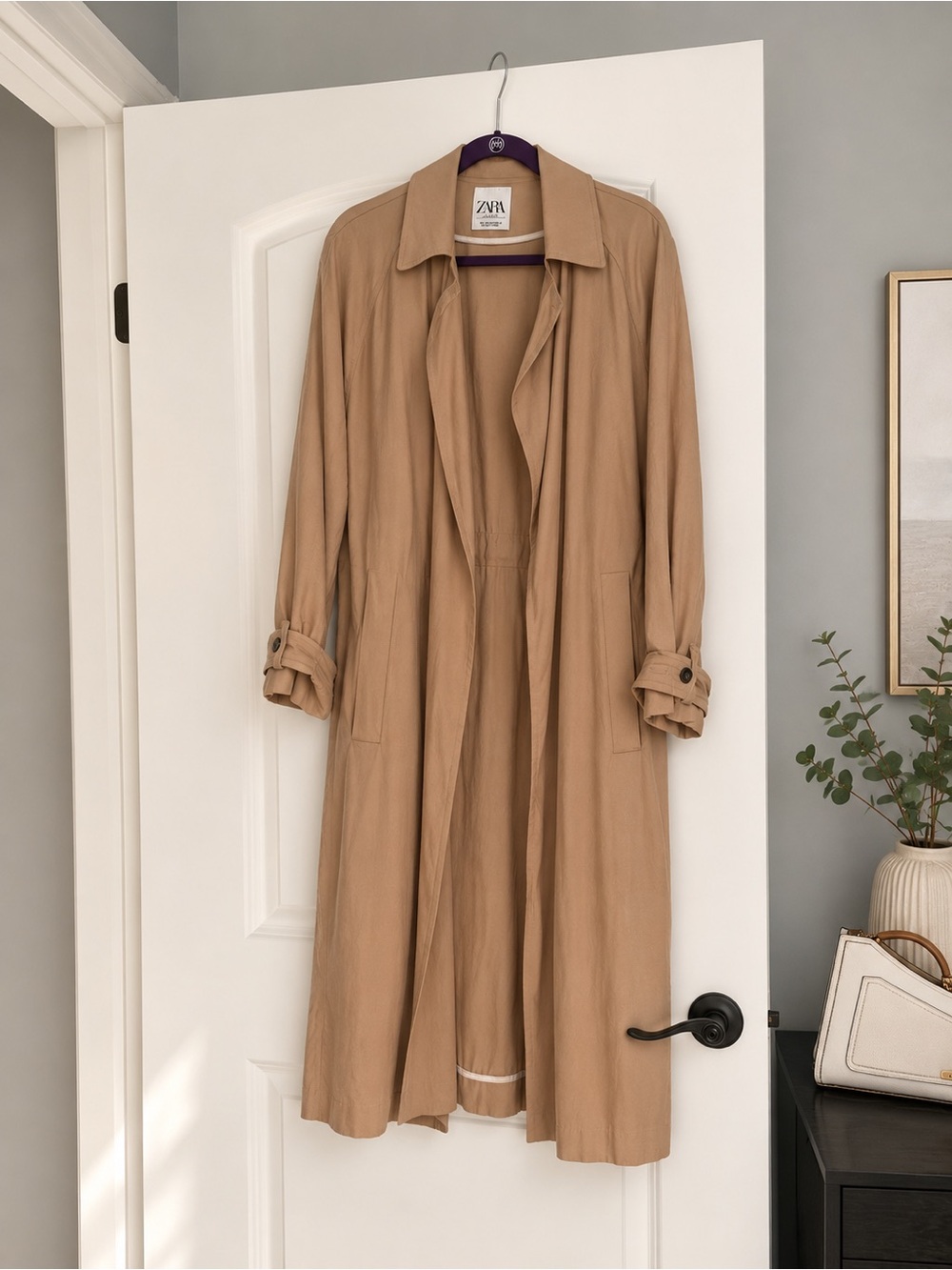 Zara Beige/Tan Trench Coat